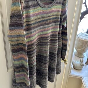 MOTH SCOOP NECK TUNIC TOP IN "NECCO" FLAVORS!-EUC/XL